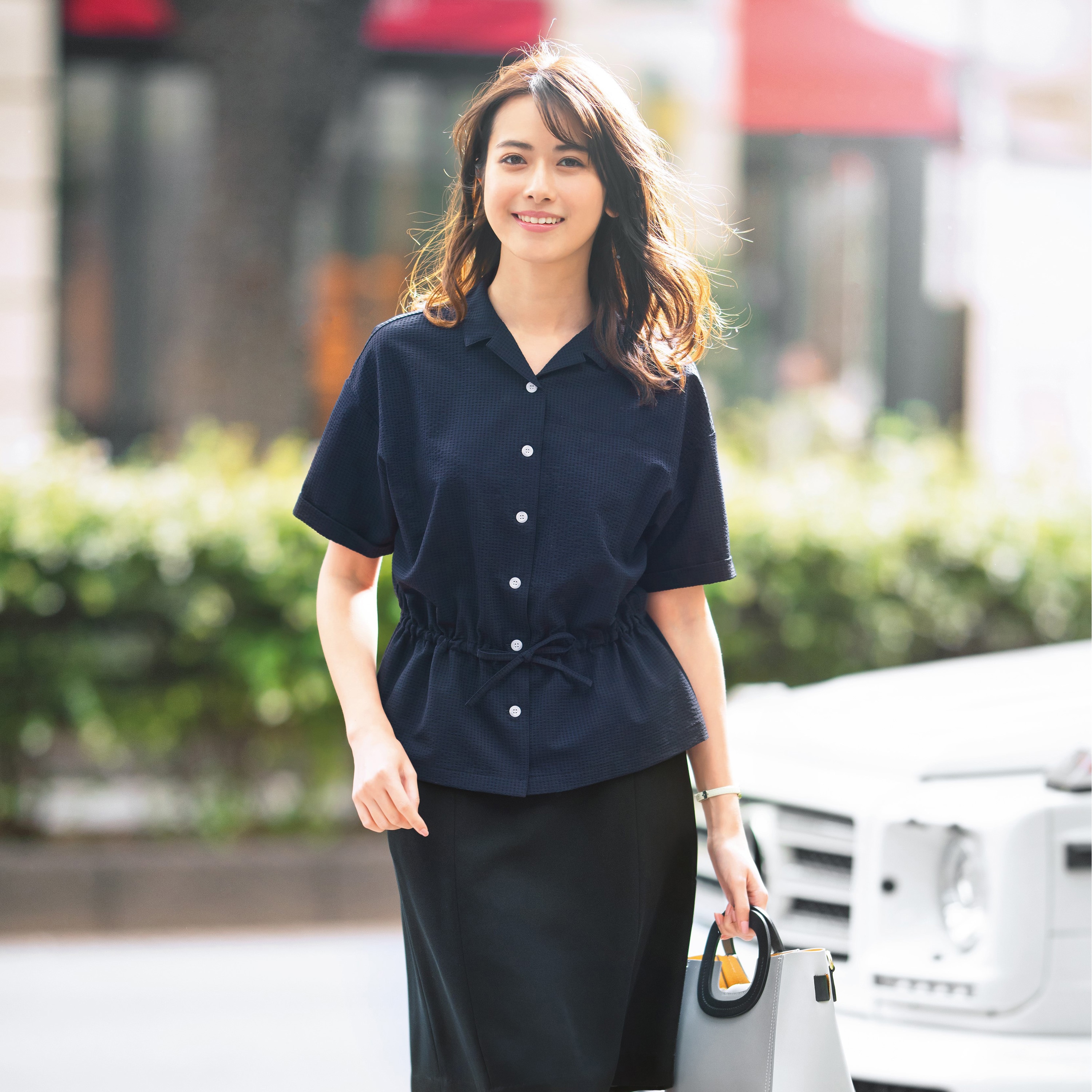 ESA735 ENJOY オーバーブラウス カーシーカシマ 女性 ギンガム ESA735 ENJOY オーバーブラウス カーシーカシマ 女性 ギンガム
