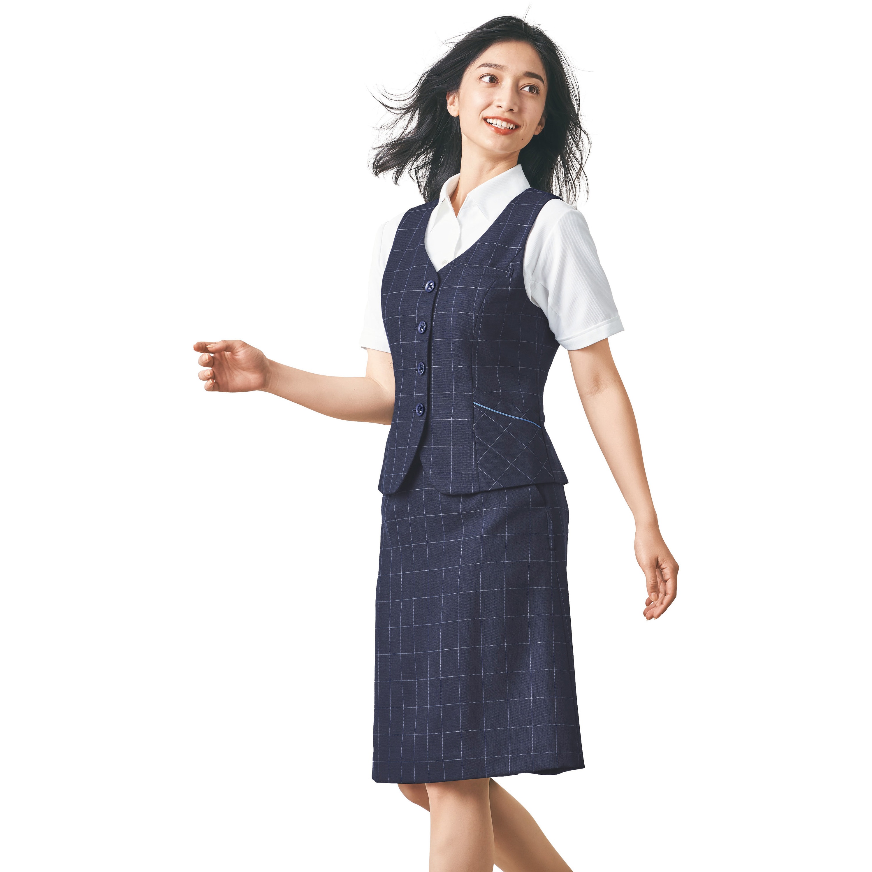 エンジョイ ENJOY Aラインスカート ESS741  カーシーカシマ ESS741 ENJOY Aラインスカート カーシーカシマ アイス ウール ウインド