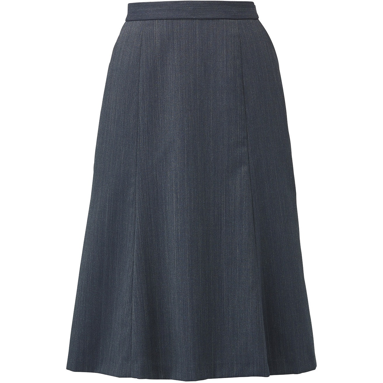 EAS754 ENJOY フレアスカート カーシーカシマ オーラ ヘリンボーン チャコールストライプ色   EAS754 12,305円