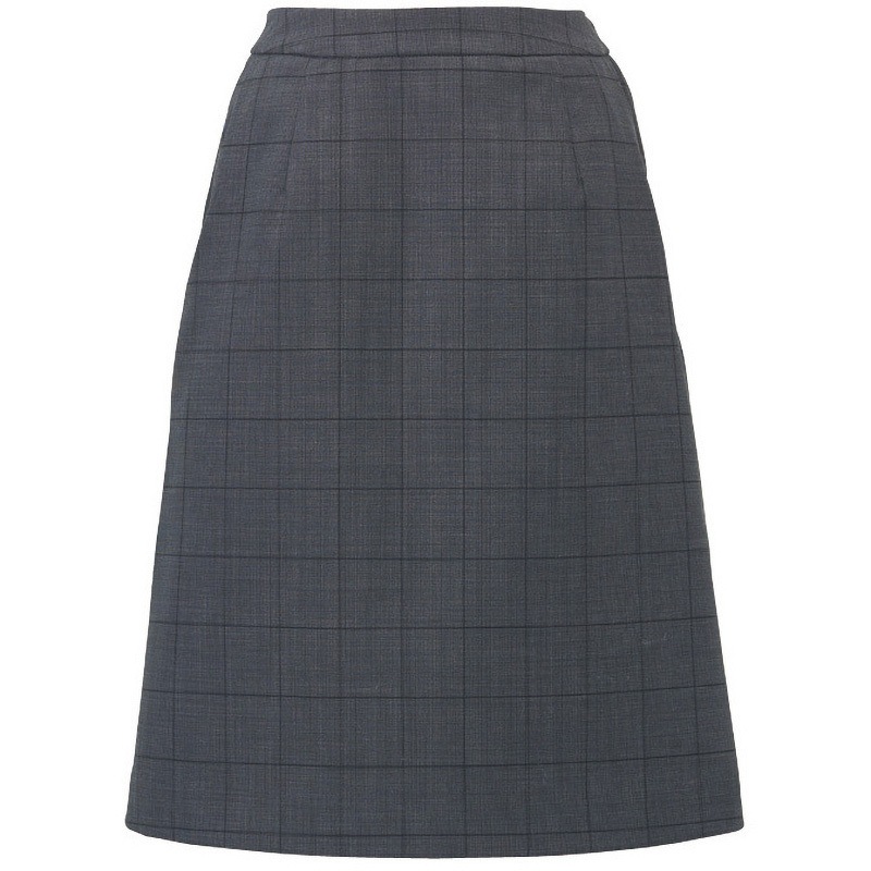 EAS759 ENJOY Aラインスカート カーシーカシマ グラフェンテック チャコールチェック色   EAS759
