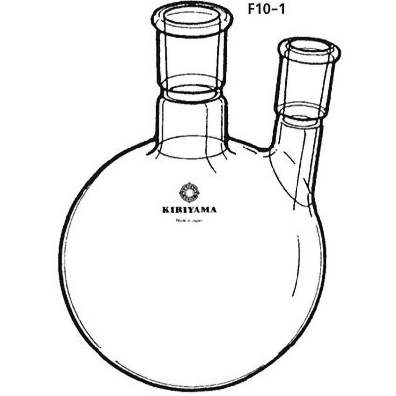 F10-1-2 二口フラスコ アングルタイプ F10-1シリーズ 桐山製作所 200mL