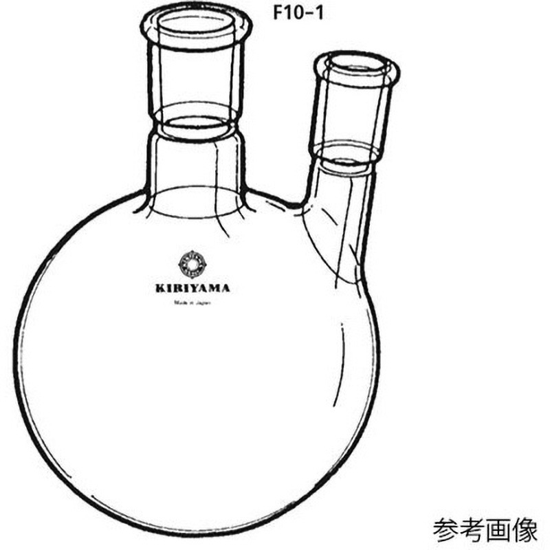F10-1-1 二口フラスコ アングルタイプ F10-1シリーズ 桐山製作所 100mL