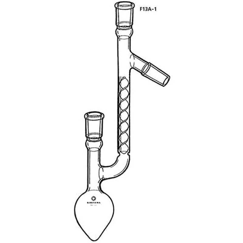 桐山製作所 ヘンペル付クライゼンフラスコ 30mL 1個 F13A-1-5-