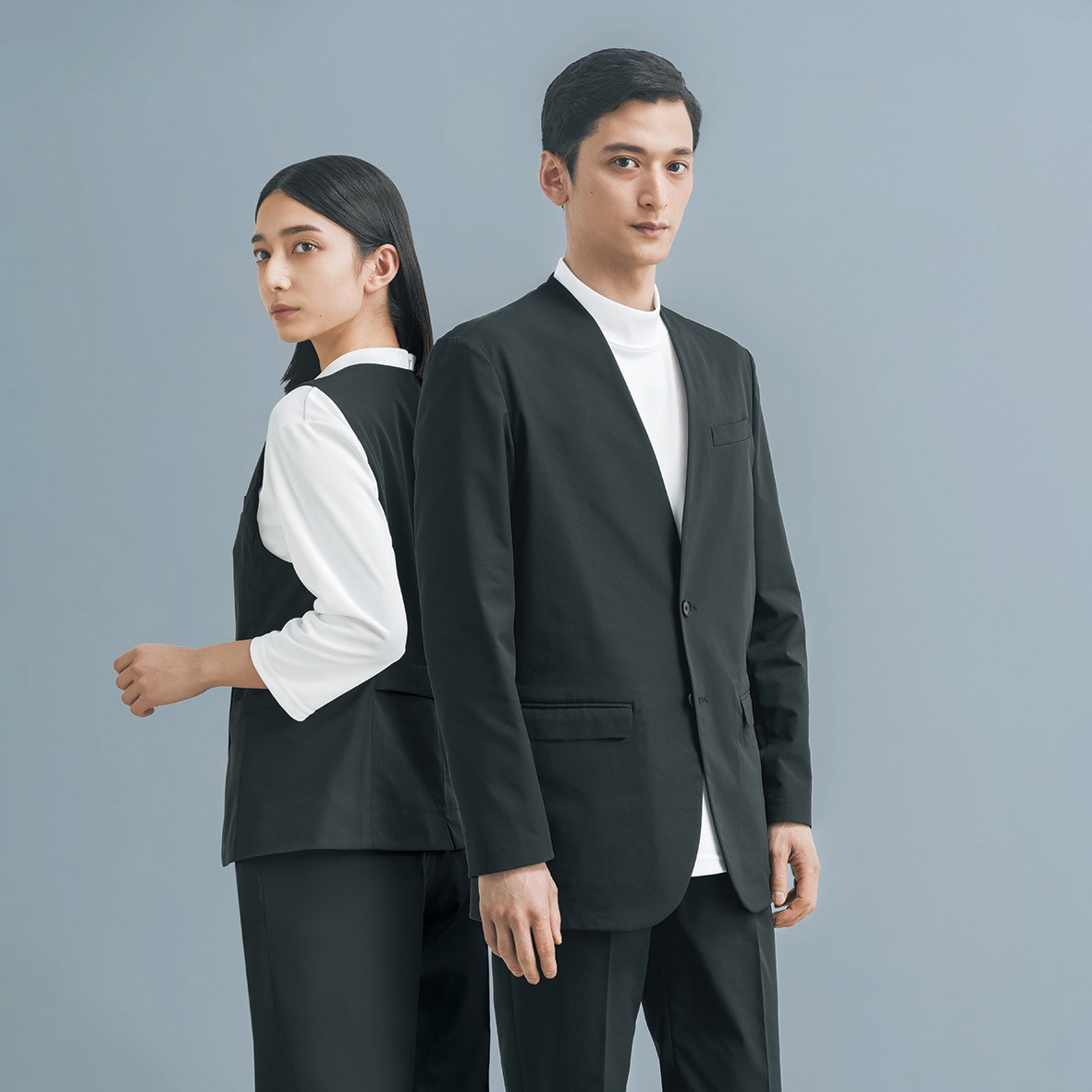【新品タグ付き】ENJOY Noir ノーカラージャケット　ブラック　11号 NAD019 ENJOY Noir ノーカラージャケット カーシーカシマ