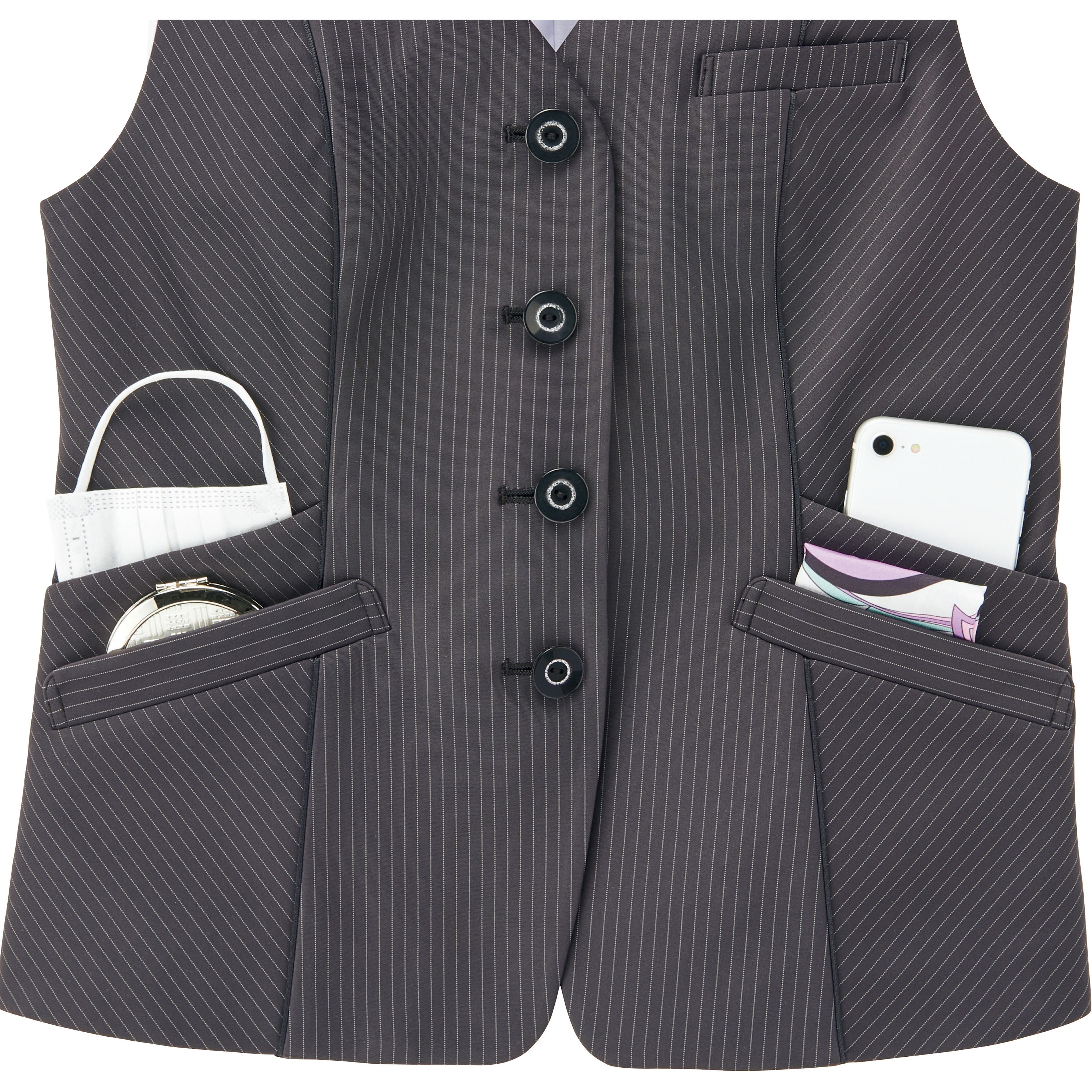 EAV861 ENJOY ベスト カーシーカシマ フリー モーション ニット