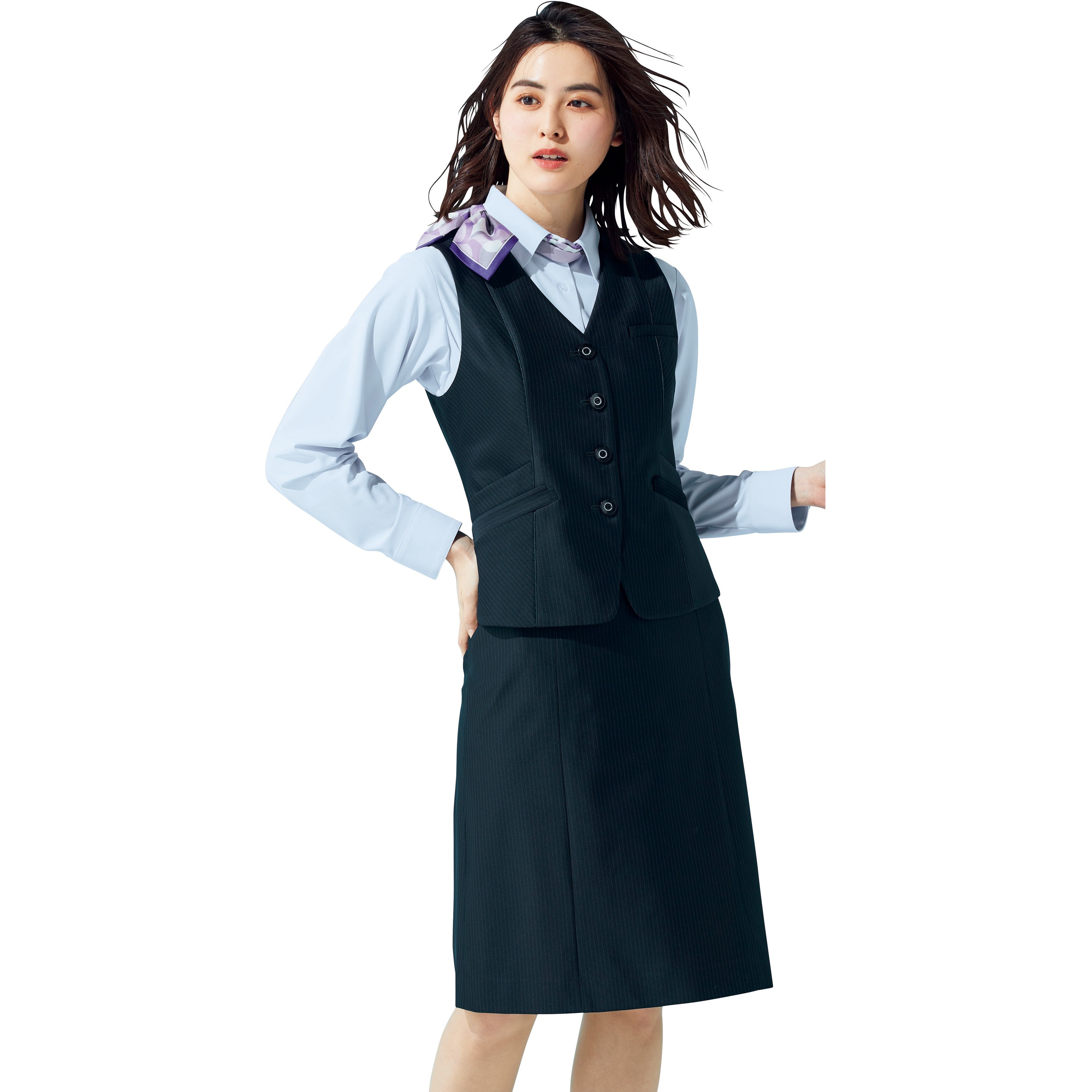 EAV861 ENJOY ベスト カーシーカシマ フリー モーション ニット