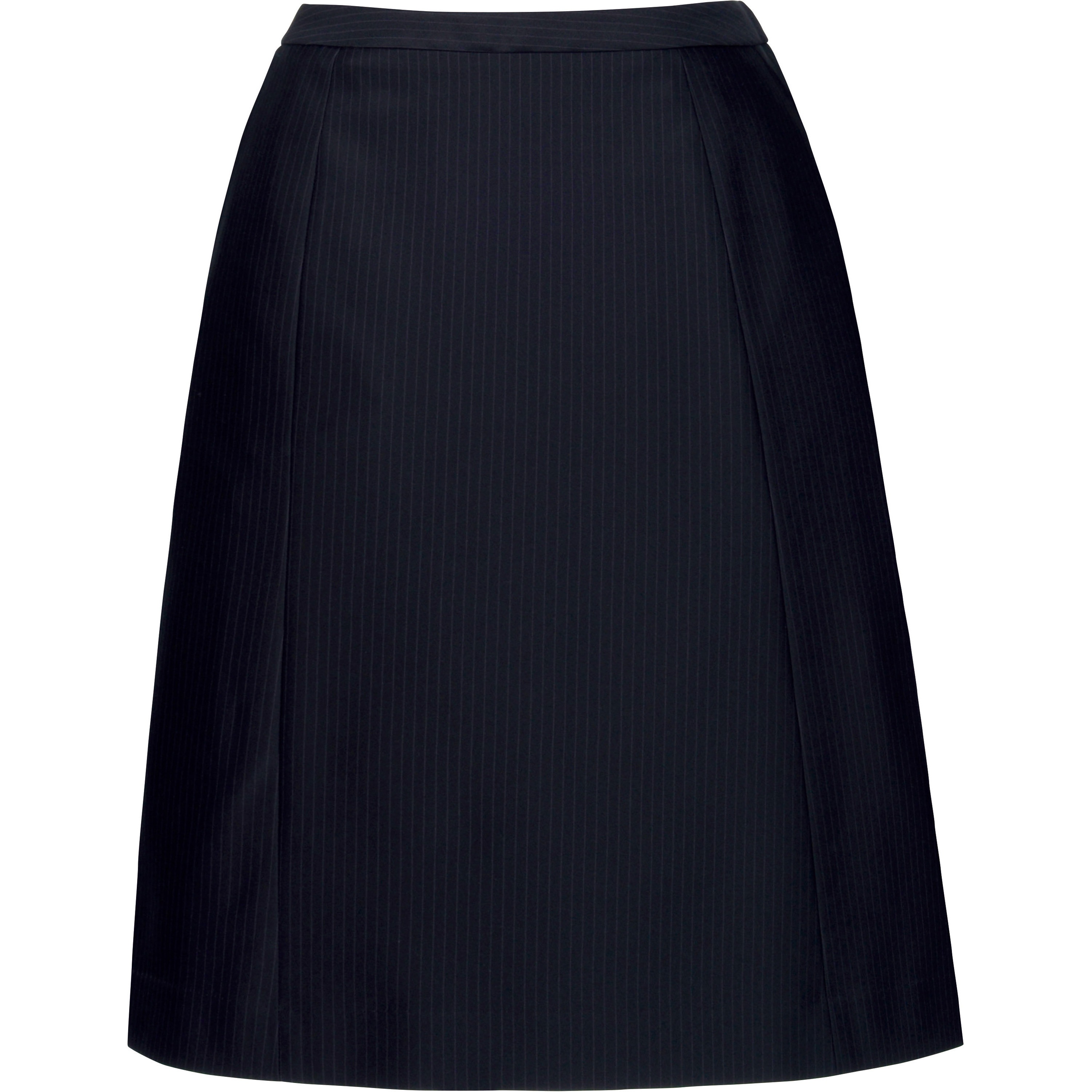 EAS863 ENJOY フレアスカート カーシーカシマ フリー モーション ニット ネイビーストライプ色   EAS863