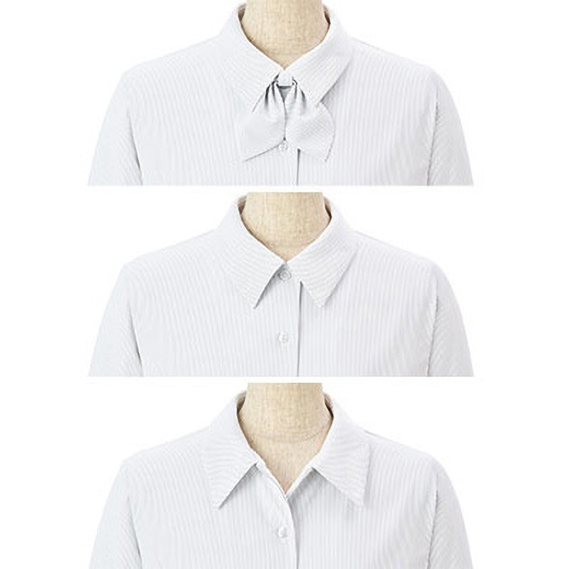 EWB876 ENJOY 長袖リボンブラウス カーシーカシマ トリコット