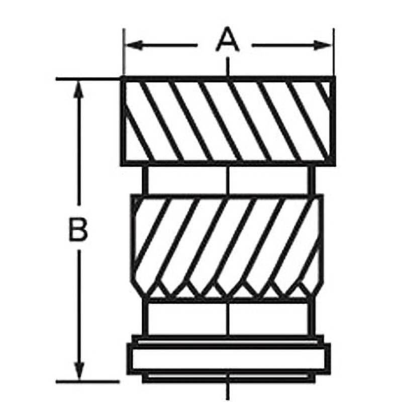 M6-12.7 CロックCLタイプ(黄銅(カドミレス)/生地)(小箱) ボーセイ 長さ12.7mm 1箱(100個)