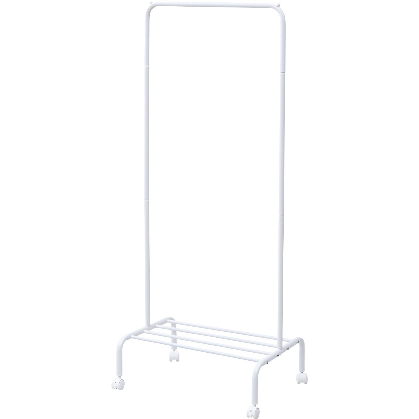 Koh　HAY ホワイト X型ハンガーラック　直接受取 BTH-S(MWH) 棚付きハンガーラック YAMAZEN(山善) スチール