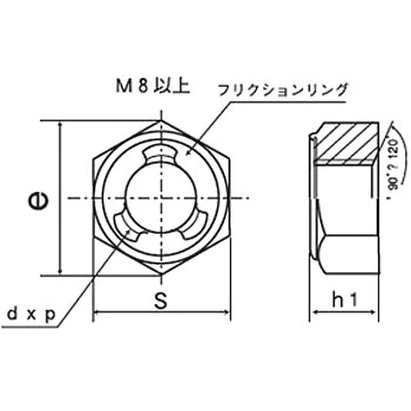 M18 Uナット 薄型 細目(鉄/ユニクロ)(小箱) 1箱(170個) 冨士精密