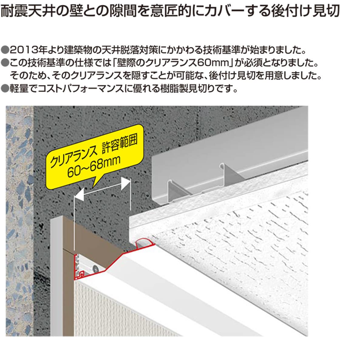 クリアランス見切 長さ2400mm 1セット C7W3