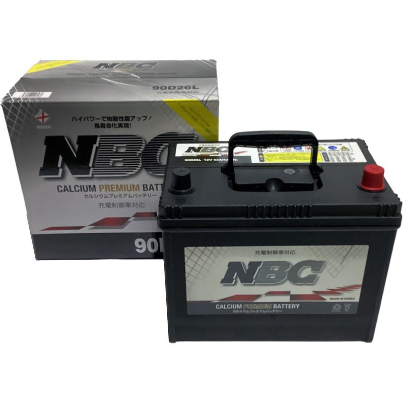 90D26L 充電制御車対応 NBC CALCIUM PREMIUM BATTERY 1個 NBC