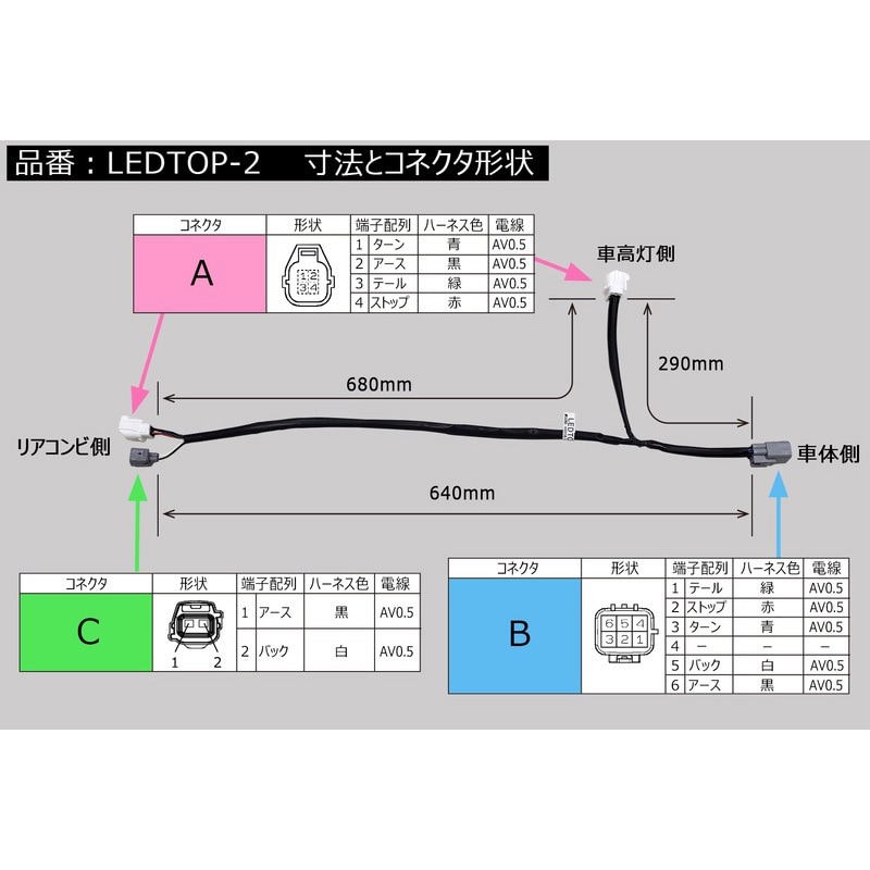LEDTOP-2 分岐ハーネス 1個 小糸製作所 【通販モノタロウ】