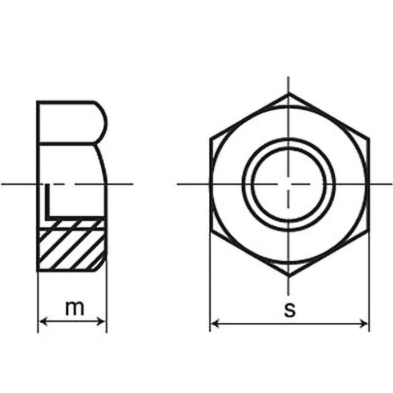 M3 六角ナット(1種)(切削)(黄銅/生地)(小箱) 大阪魂 ピッチ0.5 呼びM3厚さ2.4mm 1箱(5000個)