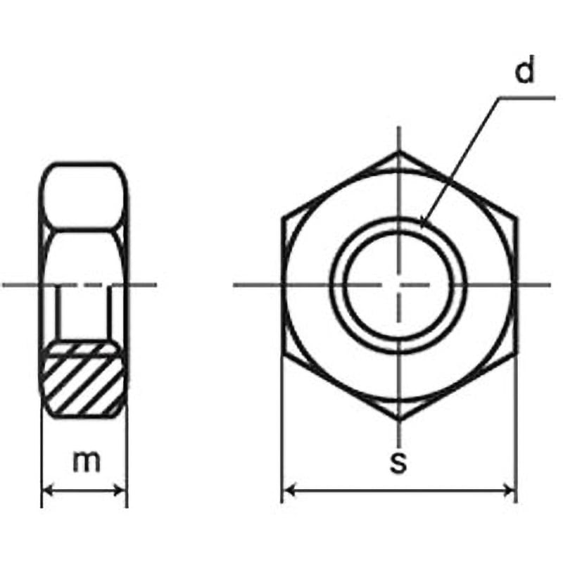M12 六角ナット(3種)(その他細目)(鉄/亜鉛黒)(小箱) 大阪魂 ピッチ1.5 呼びM12厚さ7mm 1箱(250個)