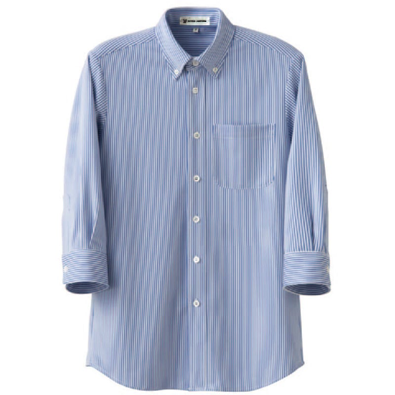 CH4498-1 男女兼用七分袖ニットボタンダウンシャツ CH4498 セブン