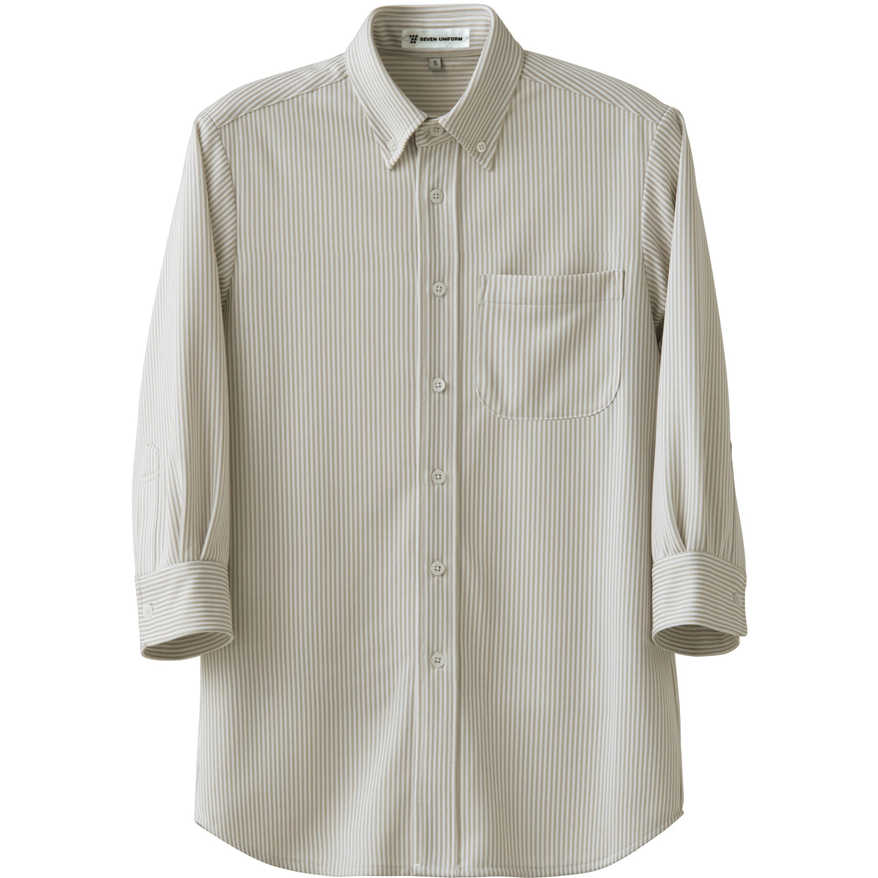 CH4498-7 男女兼用七分袖ニットボタンダウンシャツ CH4498 セブンユニフォーム サイズSS 5,827円
