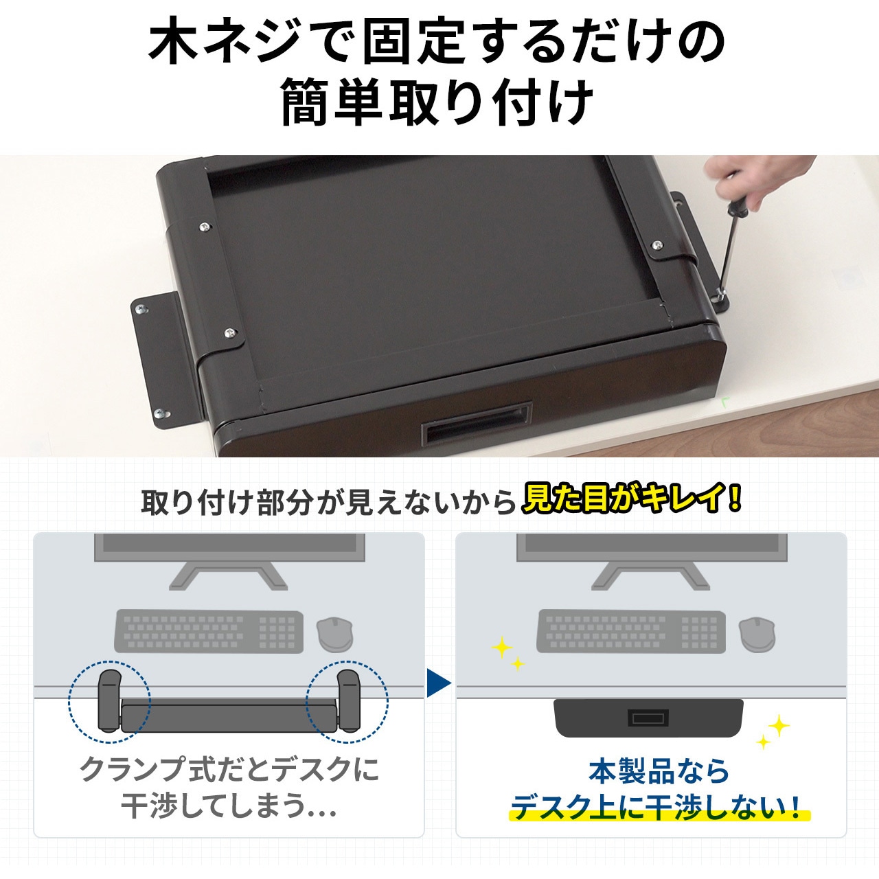 100-KB015BK ドロワー 1台 サンワダイレクト 【通販モノタロウ】