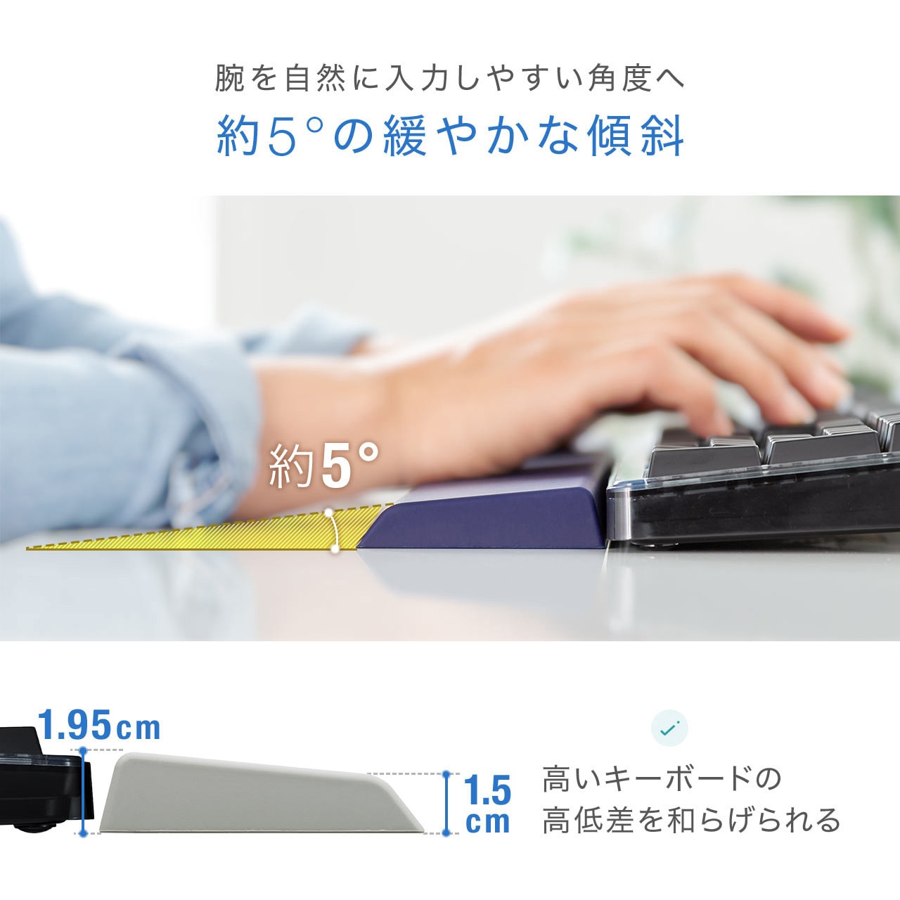 200-TOKSC1GY リストレスト 1個 サンワダイレクト 【通販モノタロウ】