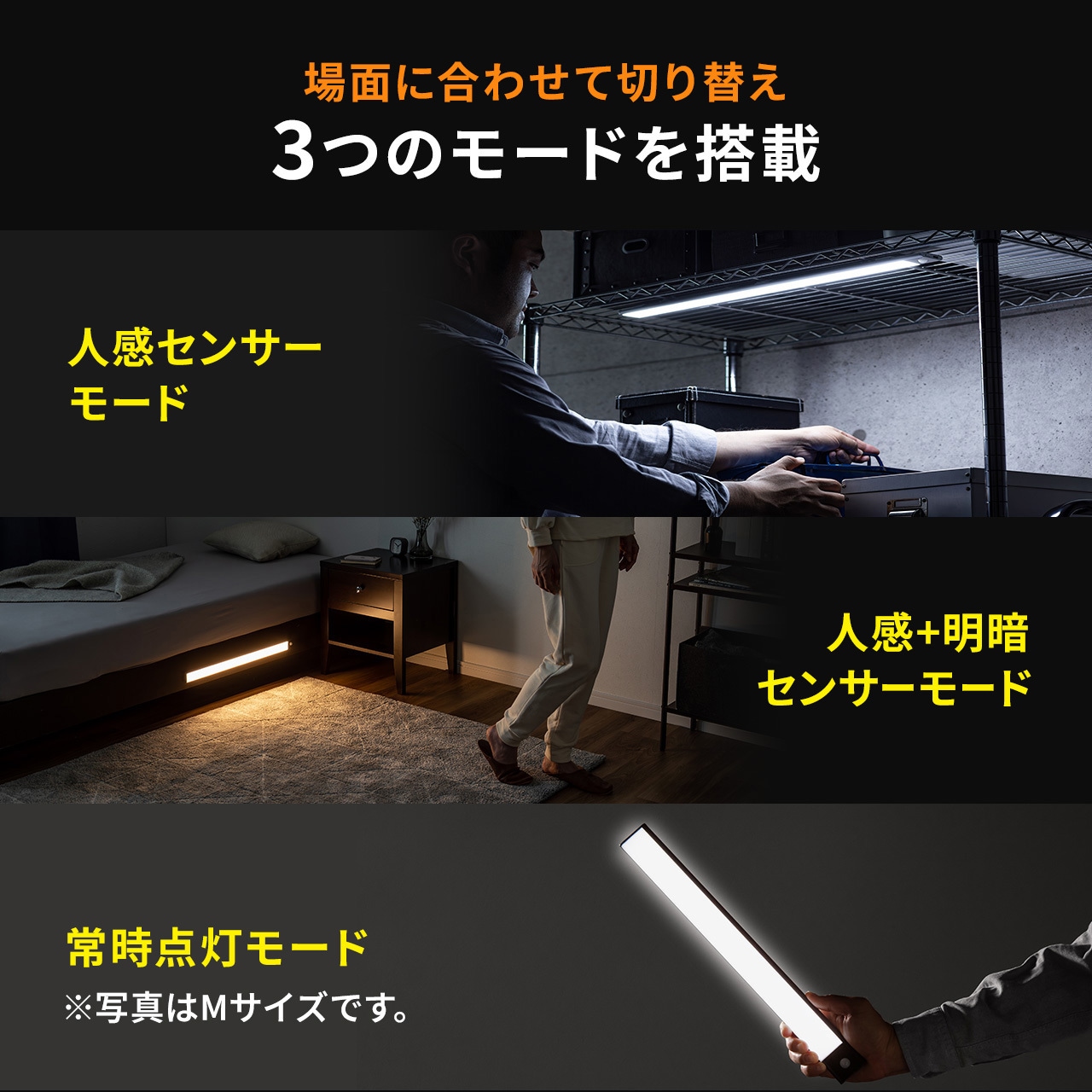800-LED074SV LEDライト サンワダイレクト 人感 灯数234粒 800