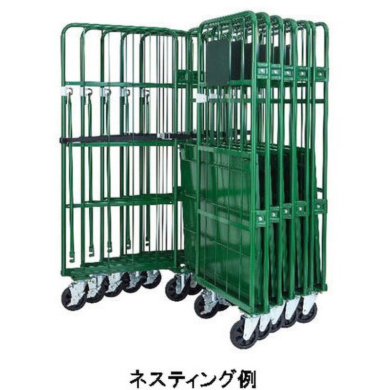 KB-5C グリーン ラスティーパレット(観音扉付) ナンシン キャスター径