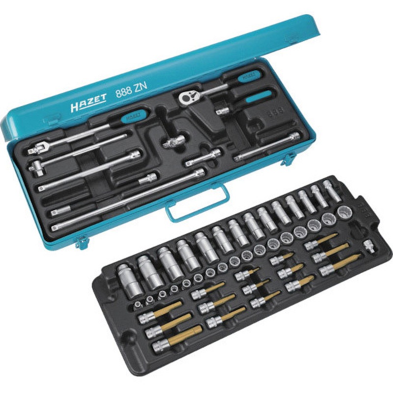 888ZN ソケットレンチセット(差込角9．5mm) メタルケース入り 1セット ハゼット 【通販モノタロウ】