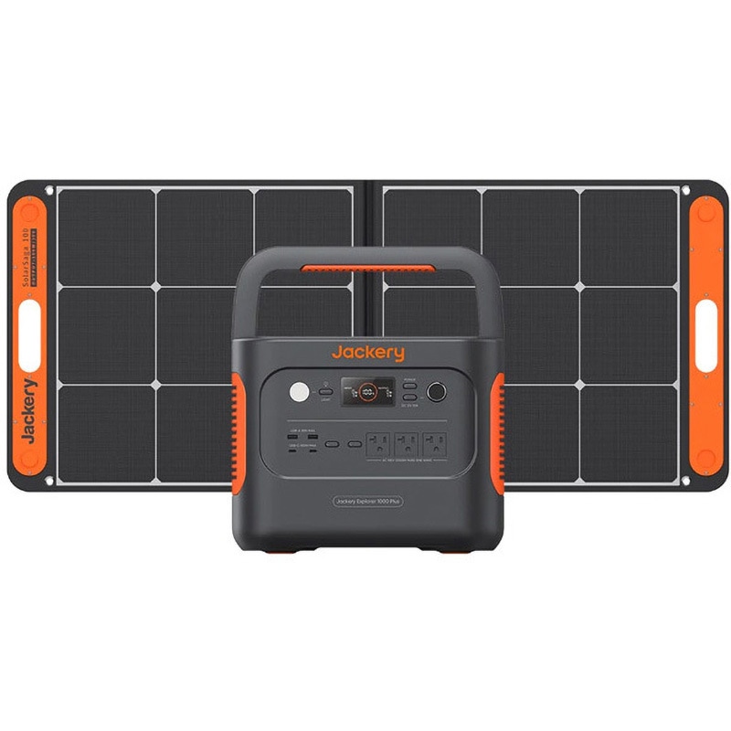 JE-1000C+JS-100C Jackery Generator1000Plus 100Wソーラーパネル1枚