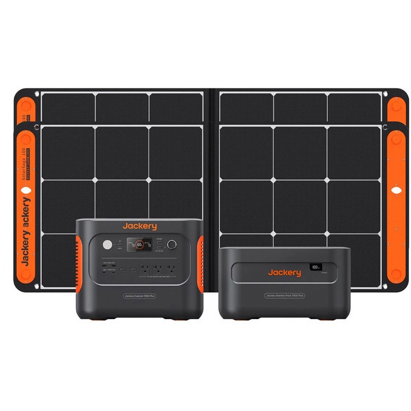 JE-1000C+JBP-1000A+JS-100C×2 Jackery Generator1000Plus 拡張バッテリー+100Wソーラーパネル2枚セット Jackery(ジャクリ) 定格電圧20V