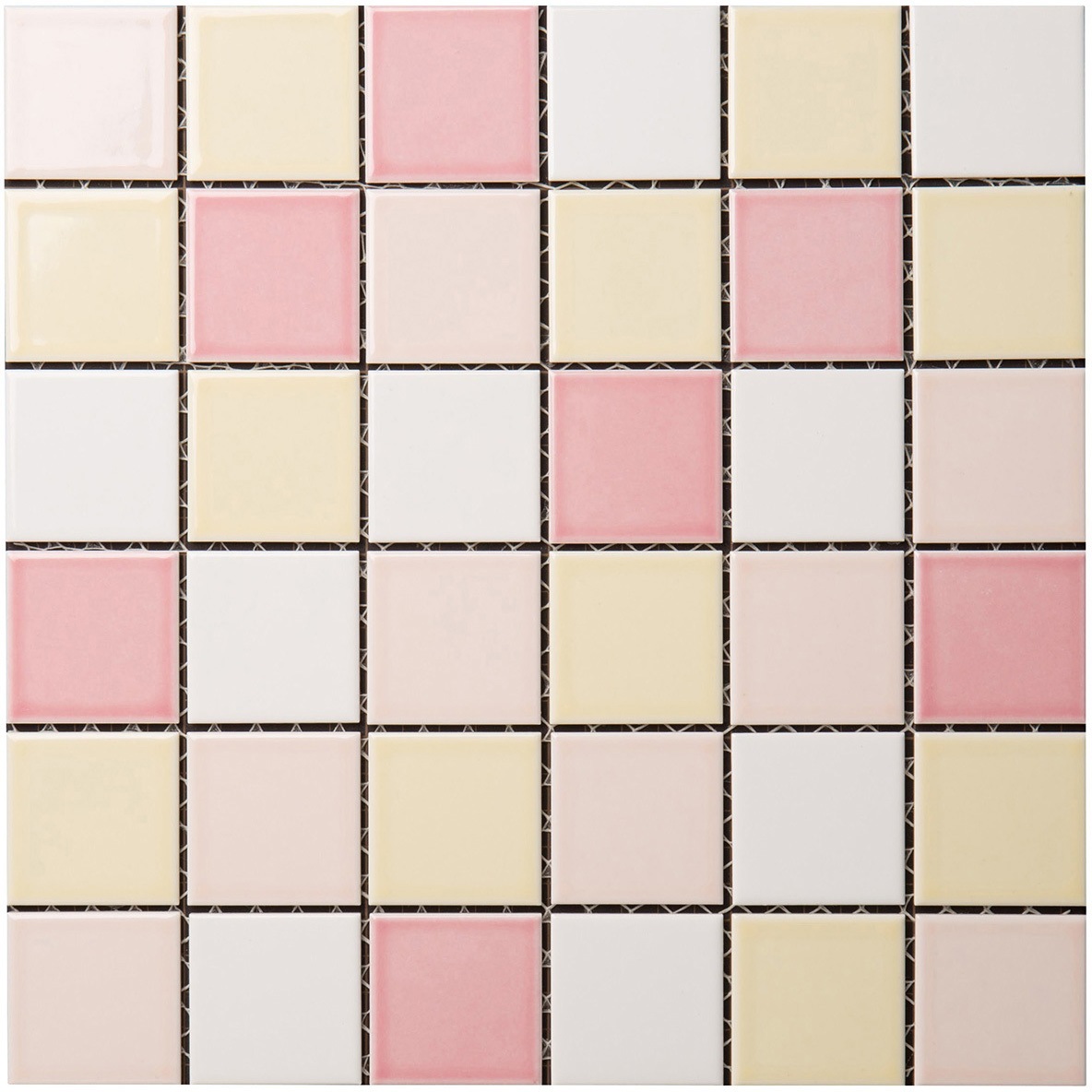 net-et-47k-110 47mm角モザイクタイル裏ネット張り パステルカラーmix色 1セット(20枚) 玉川窯業 【通販モノタロウ】 11,385円