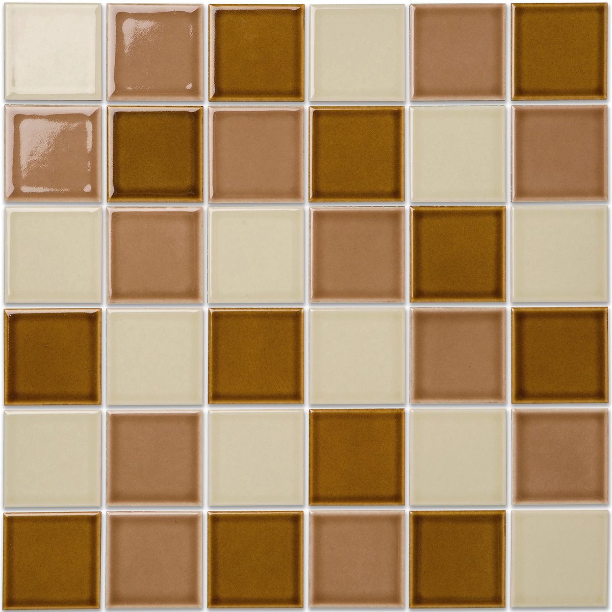 net-et-47k-202 47mm角モザイクタイル裏ネット張り レトロカラーmix色 1セット(20枚) 玉川窯業 【通販モノタロウ】