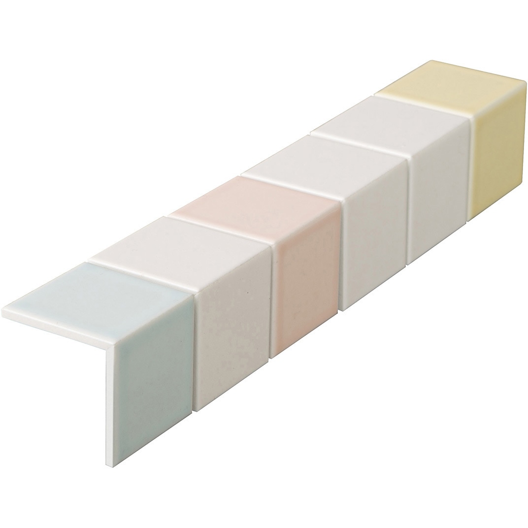 net-et-47k-corner-101 47mm角モザイクタイル裏ネット張り パステルカラーmix色コーナー 1セット(50個) 玉川窯業 【通販モノタロウ】