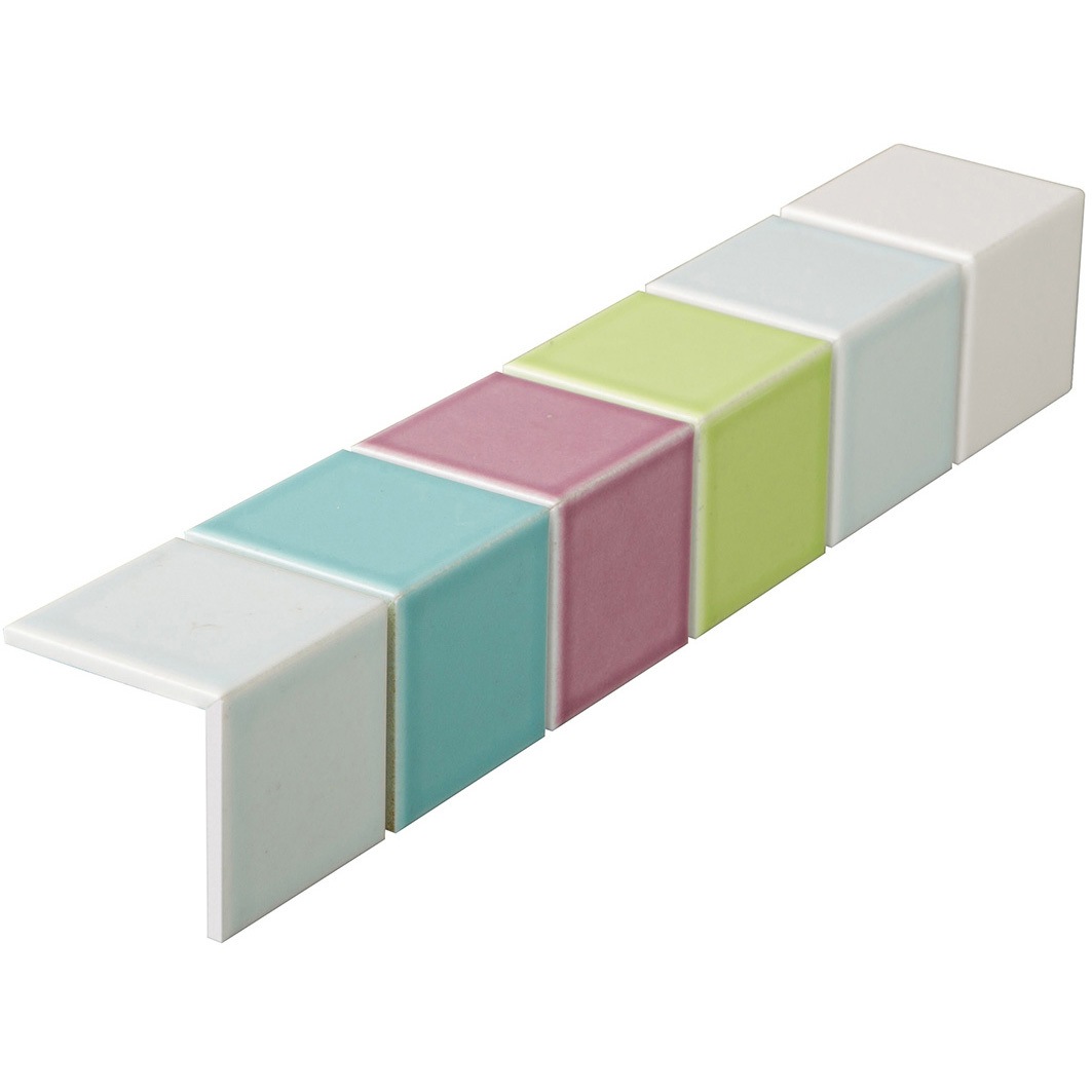 net-et-47k-corner-109 47mm角モザイクタイル裏ネット張り パステルカラーmix色コーナー 1セット(50個) 玉川窯業 【通販モノタロウ】