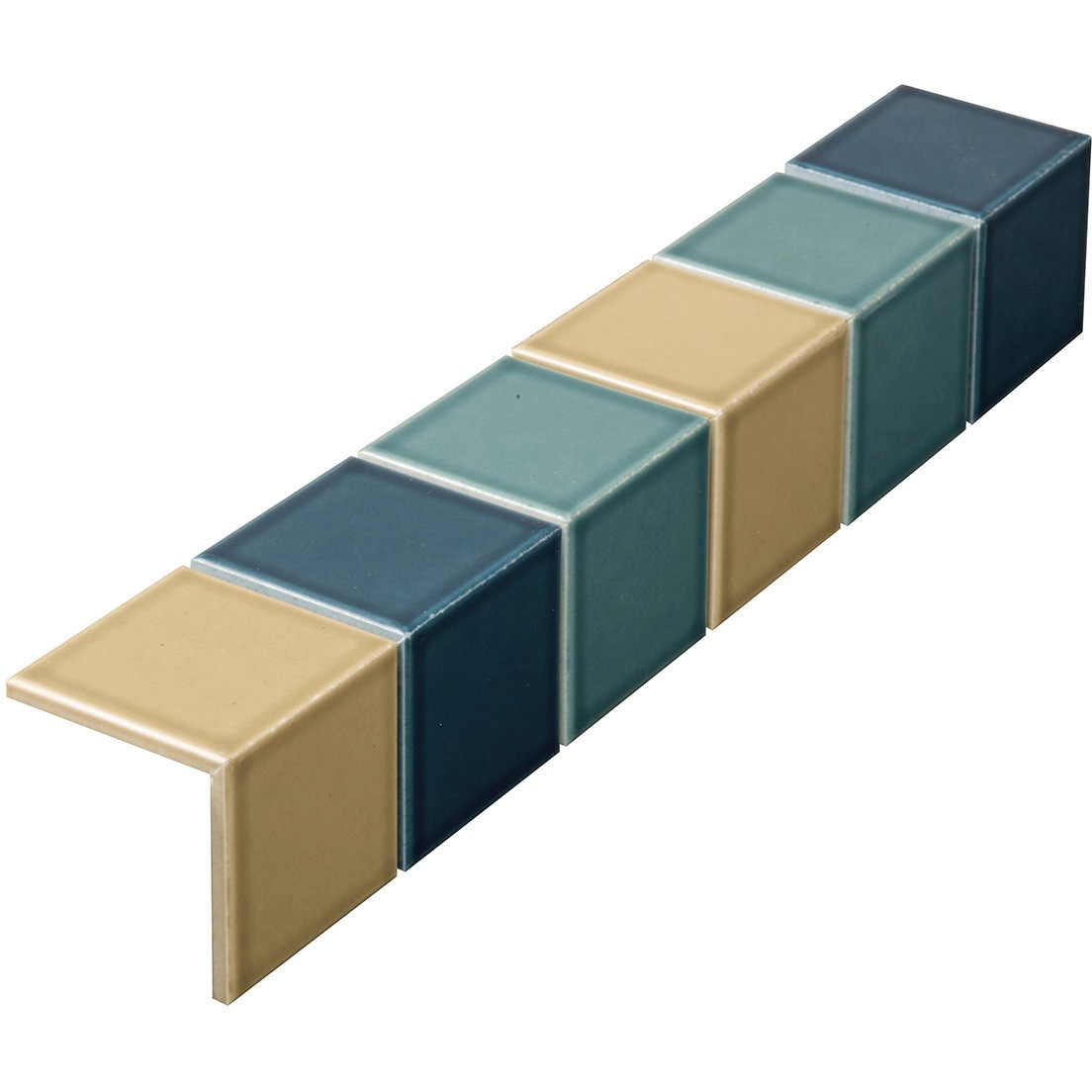 net-et-47k-corner-209 47mm角モザイクタイル裏ネット張り レトロカラーmix色コーナー 1セット(50個) 玉川窯業 【通販モノタロウ】