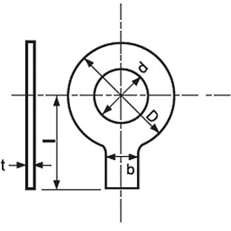 1/2 片舌付き座金(ステンレス)(小箱) 大阪魂 ねじの呼びW1/2厚さ0.8mm 1箱(500個)