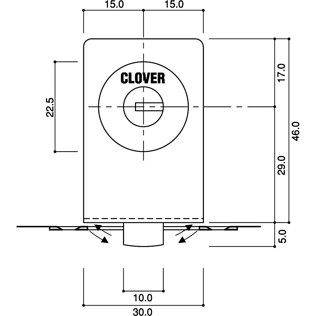 クローバー樣専用 セッターロック 横型 カバー付 | 株式会社クローバー