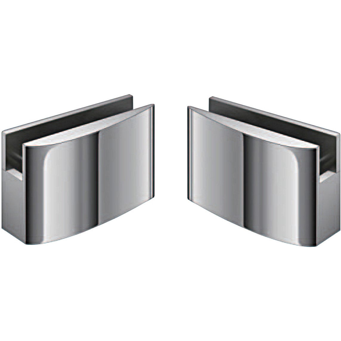 GH-RF-2000B 開きガラス扉用ヒンジ 上下ペア 1組 CLOVER(クローバ