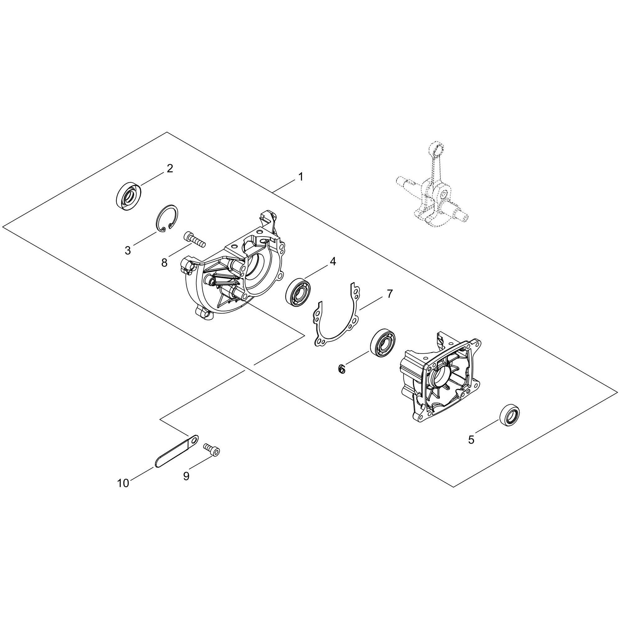 P100-005611 クランクケース部品RM3025-GTD 新ダイワ クランクケースSET   P100-005611