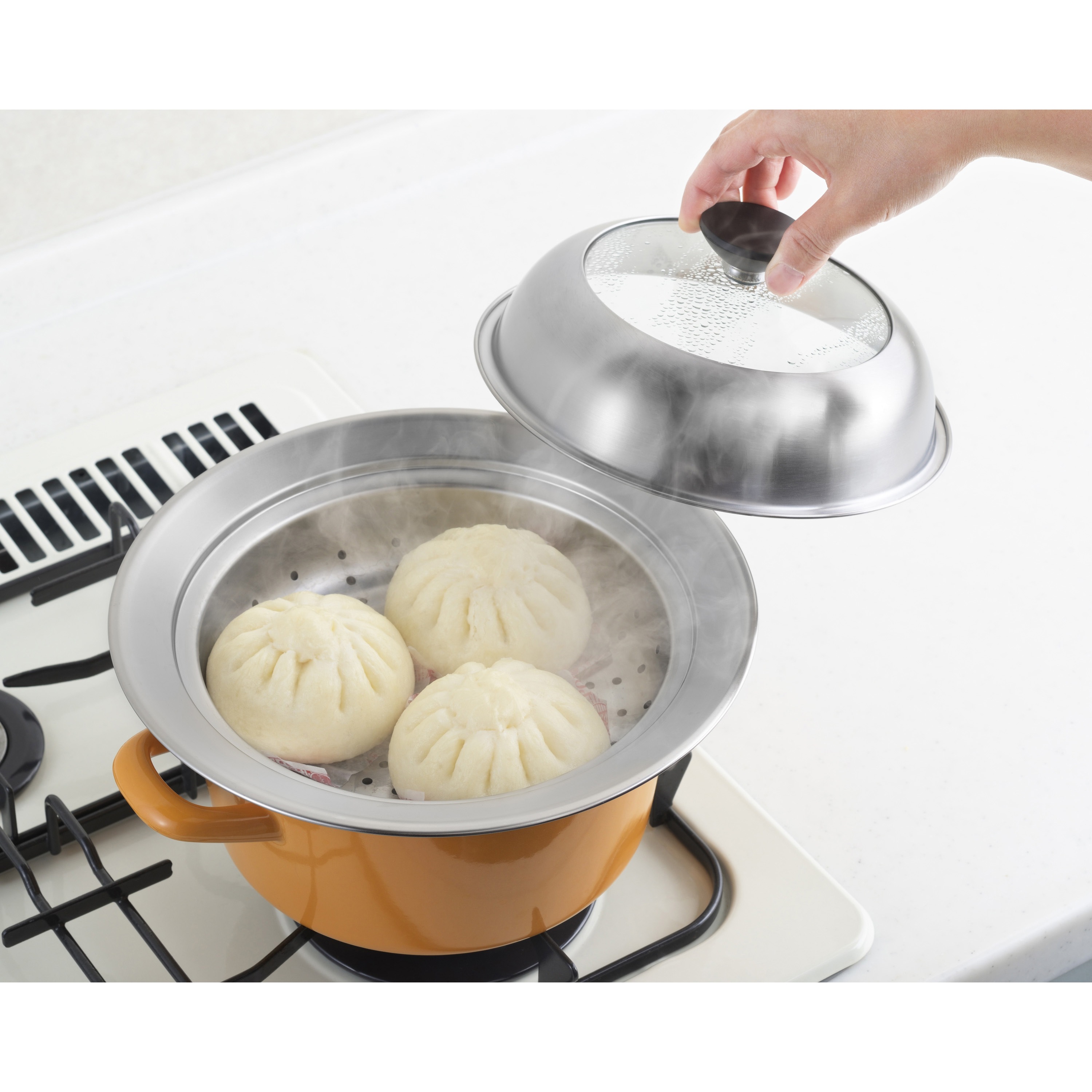 YJ3626 見える!お鍋用蒸し器 1個 ヨシカワ 【通販モノタロウ】