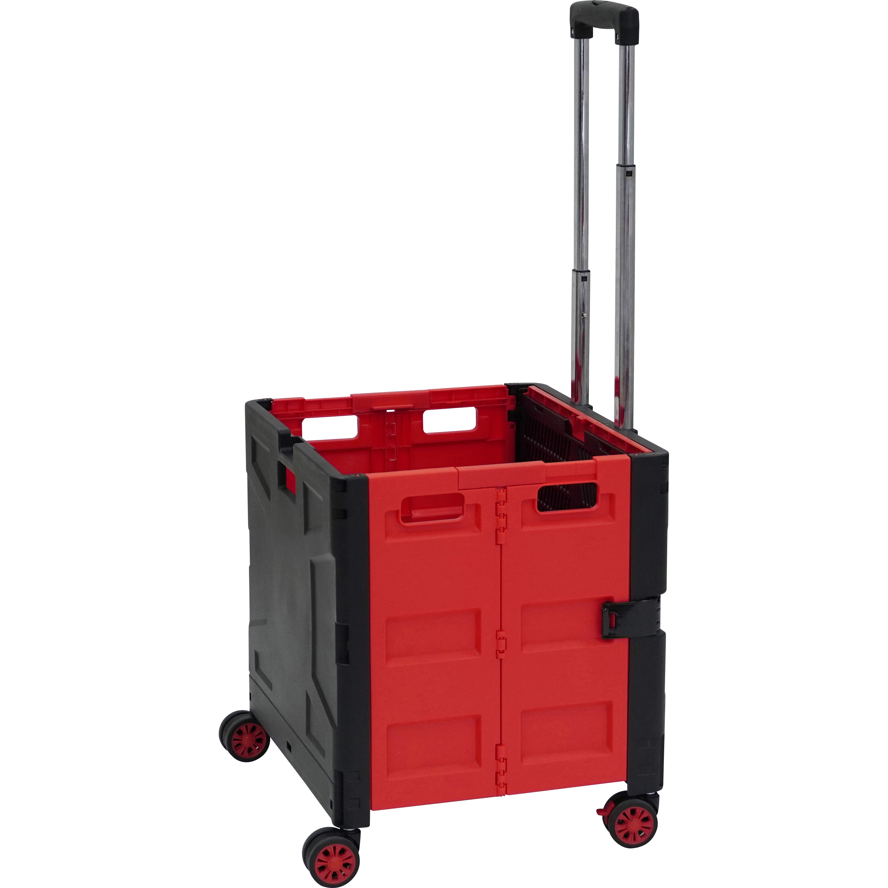 コンテナキャリー 折りたたみ式 4輪自在(ストッパー付き)タイプ フタ付