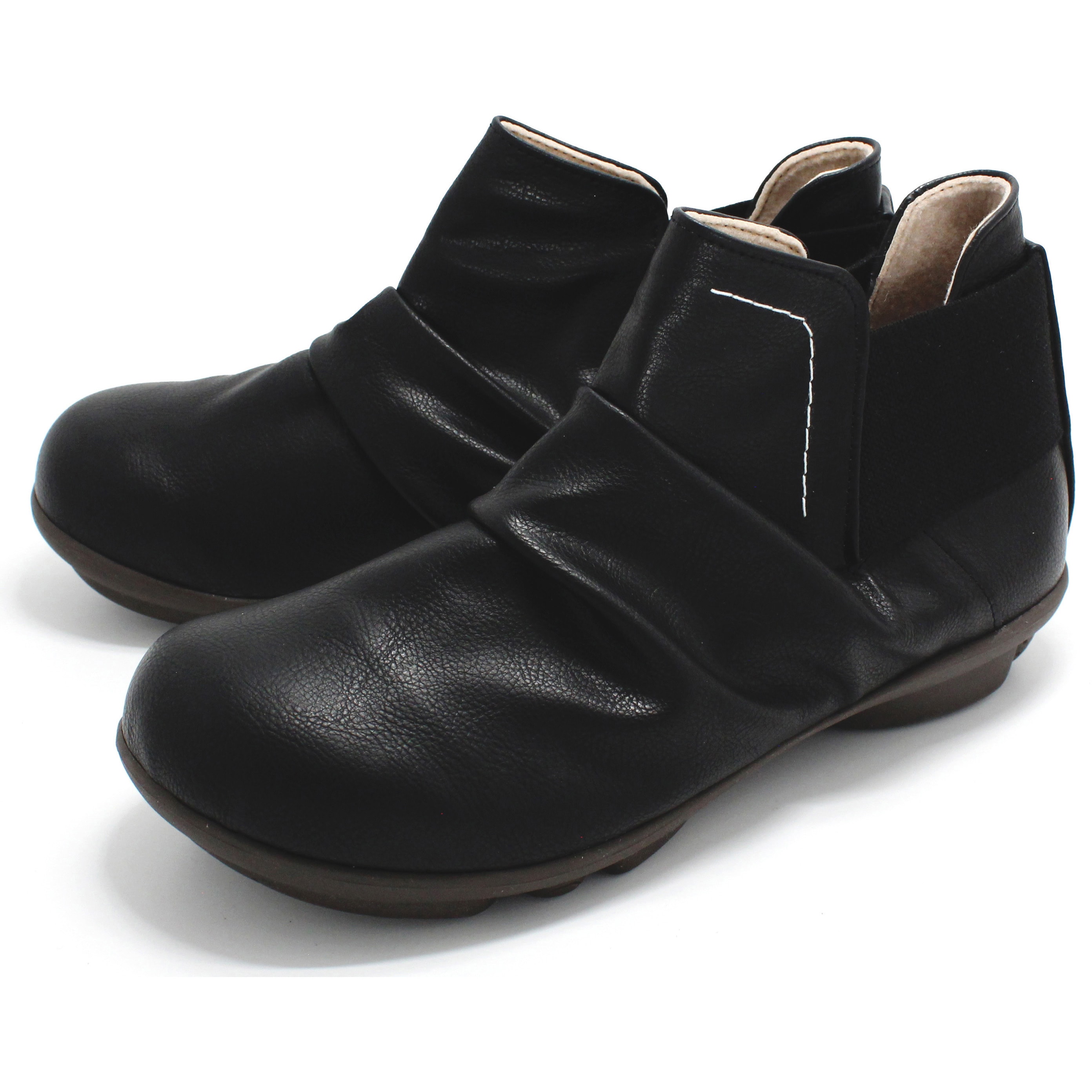 TB107-BLK-M(23.0cm～23.5cm) ツヴォル ブーツ リゲッタ スリッポン 合成皮革 ブラック色 サイズ23～23.5cm