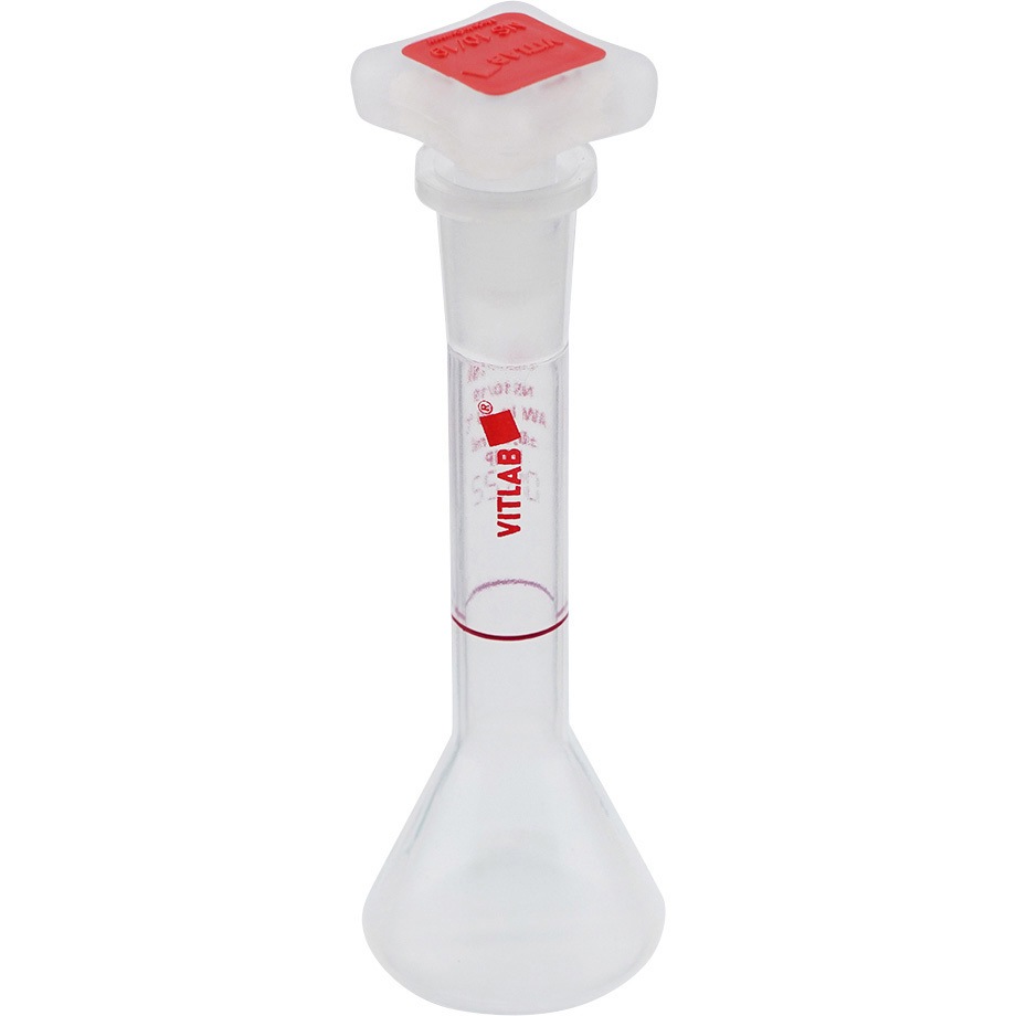 67704(一般校正(英語)) PMPメスフラスコ PP栓付き クラスA 英語版校正証明書付 VITLAB 10mL