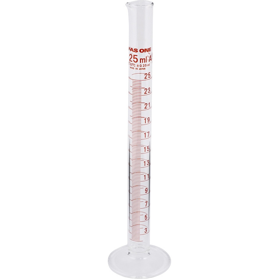 (一般校正) メスシリンダー 校正証明書付 アズワン 25mL