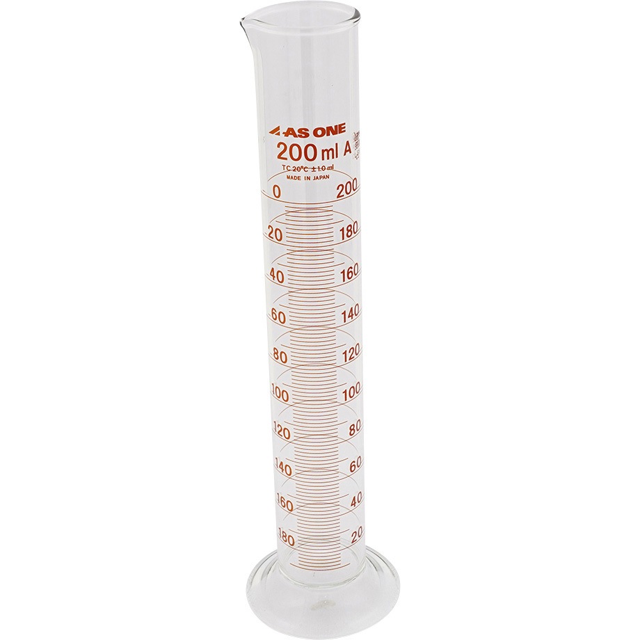 (一般校正) メスシリンダー 校正証明書付 アズワン 200mL