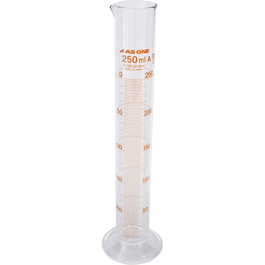 (一般校正(中国語)) メスシリンダー 中国語版校正証明書付 アズワン 250mL