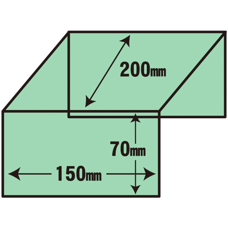 3面 200×150 アクリルディスプレイコの字型 HEIKO 幅200mm奥行150mm高