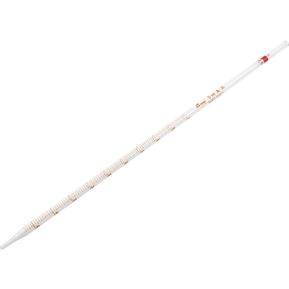 (JCSS校正) 先端メスピペット JCSS校正付 アズワン 容量5mL 1目盛0.05mL  1本