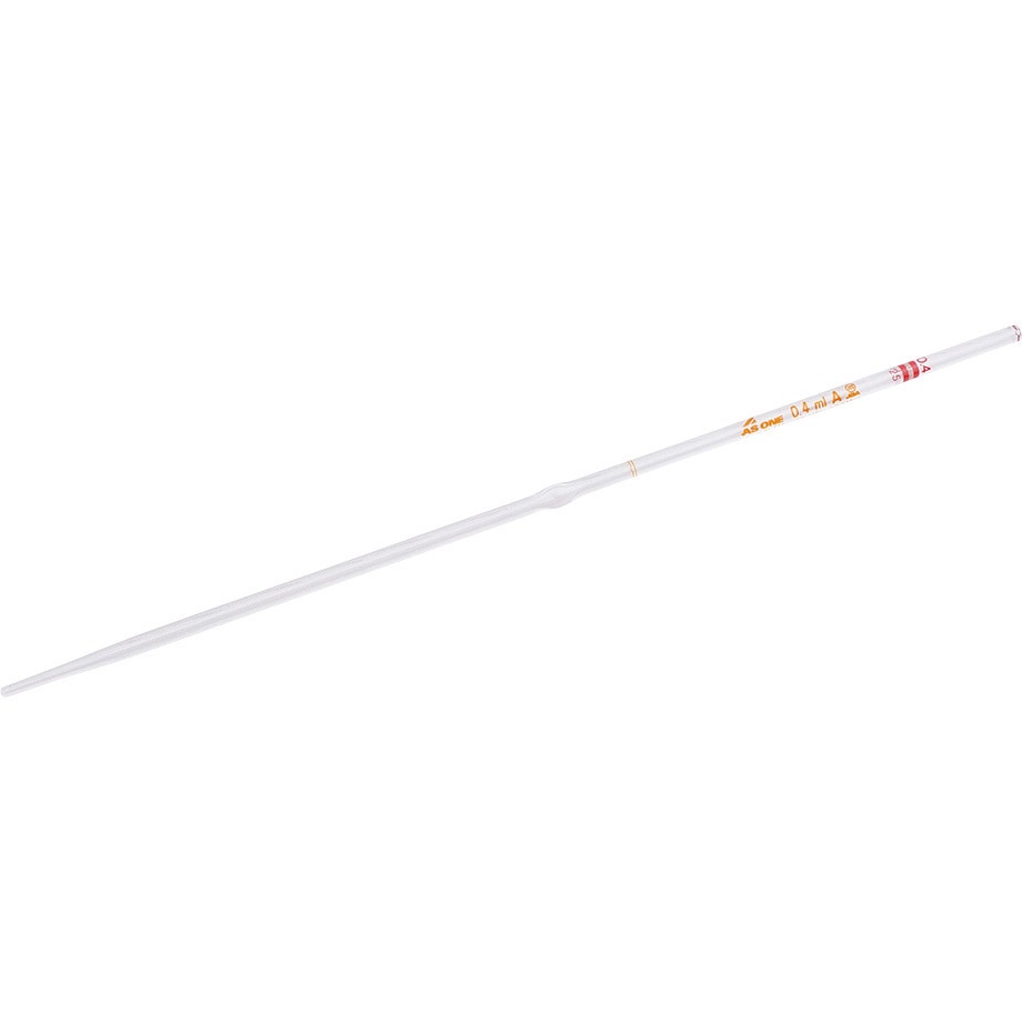 (一般校正(中国語)) ホールピペット クラスA 中国語版校正証明書付 アズワン 容量0.4mL  1本