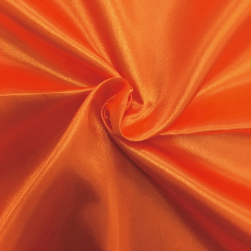 サテンシート オレンジ 数量5から 生地 『コスチュームサテン 38 パッションオレンジ (蛍光