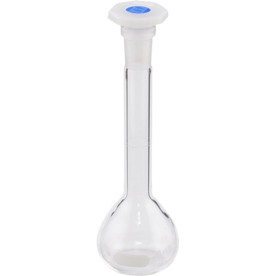 216781203(一般校正(英語)) メスフラスコ ClassA 英語版校正証明書付 SCHOTT/DURAN 20mL